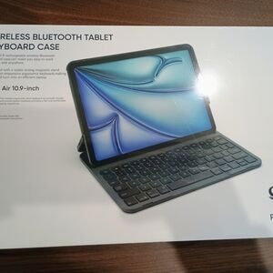 Wireless Bluetooth Tablet Keyboard Case - Black For iPad Air 10.9 Inch